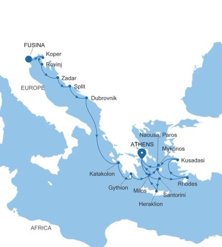 Fusina (Venice) to Athens (Piraeus)