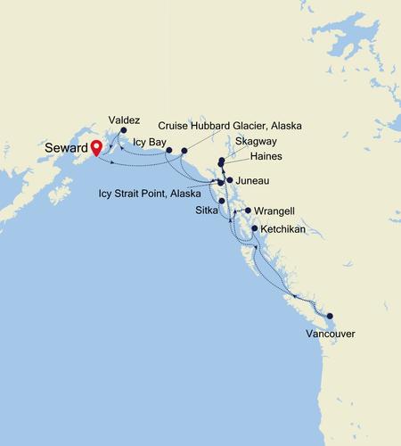 Seward (Anchorage, Alaska) à Seward (Anchorage, Alaska)