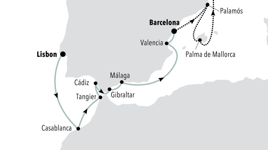 Lisbon to Barcelona