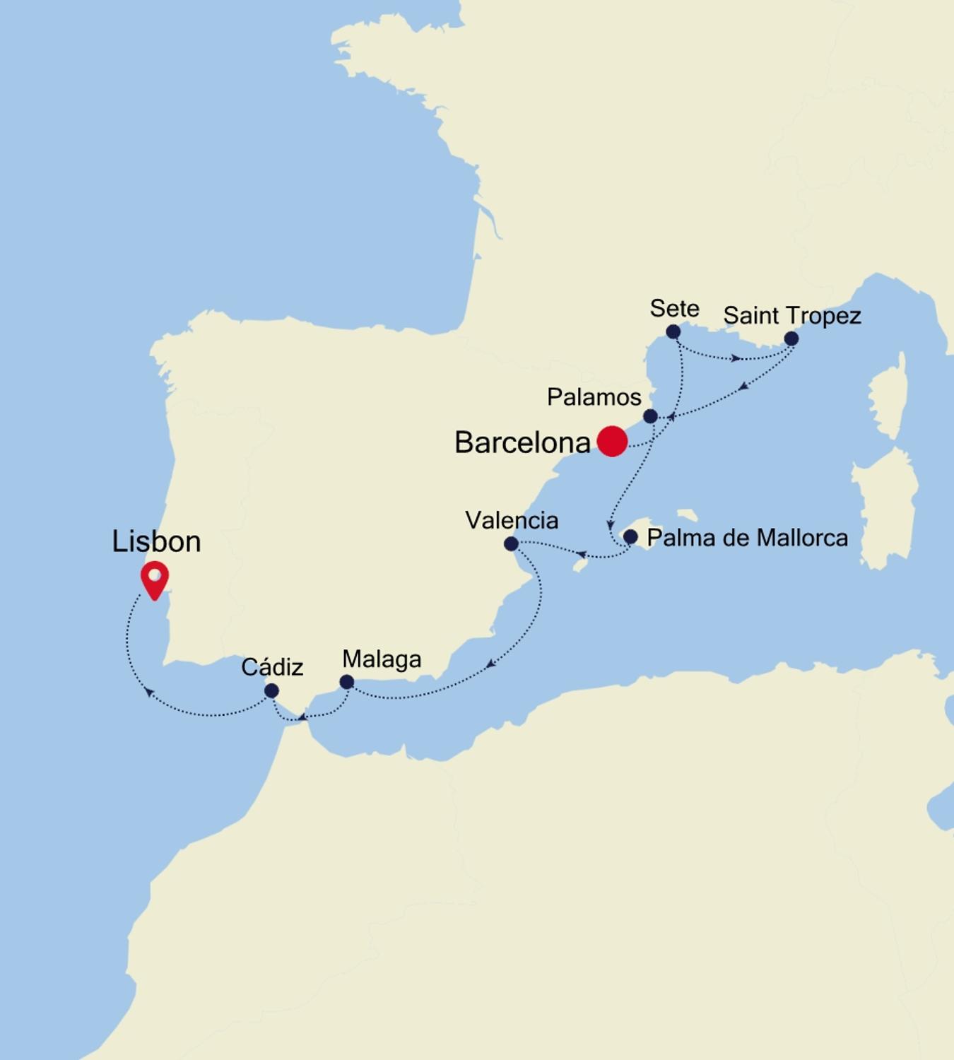 Cruise from Barcelona to Lisbon DA240422S10 Silversea