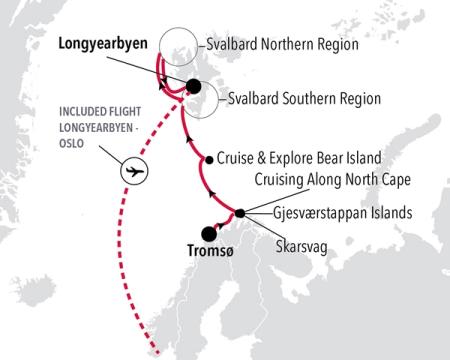 Tromsø a Longyearbyen