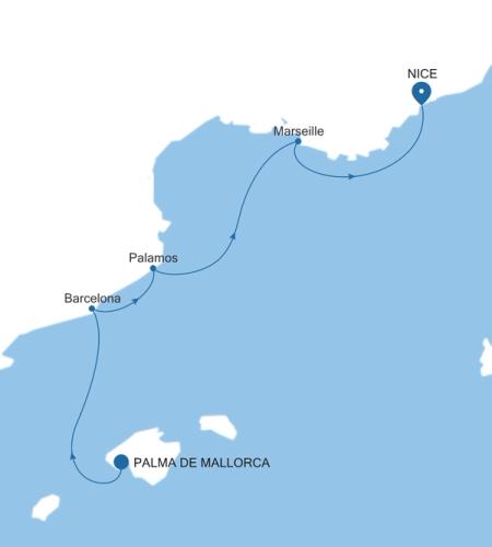 Palma de Mallorca nach Nice
