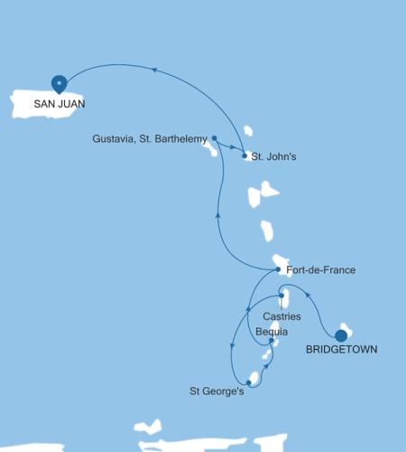 Bridgetown to San Juan