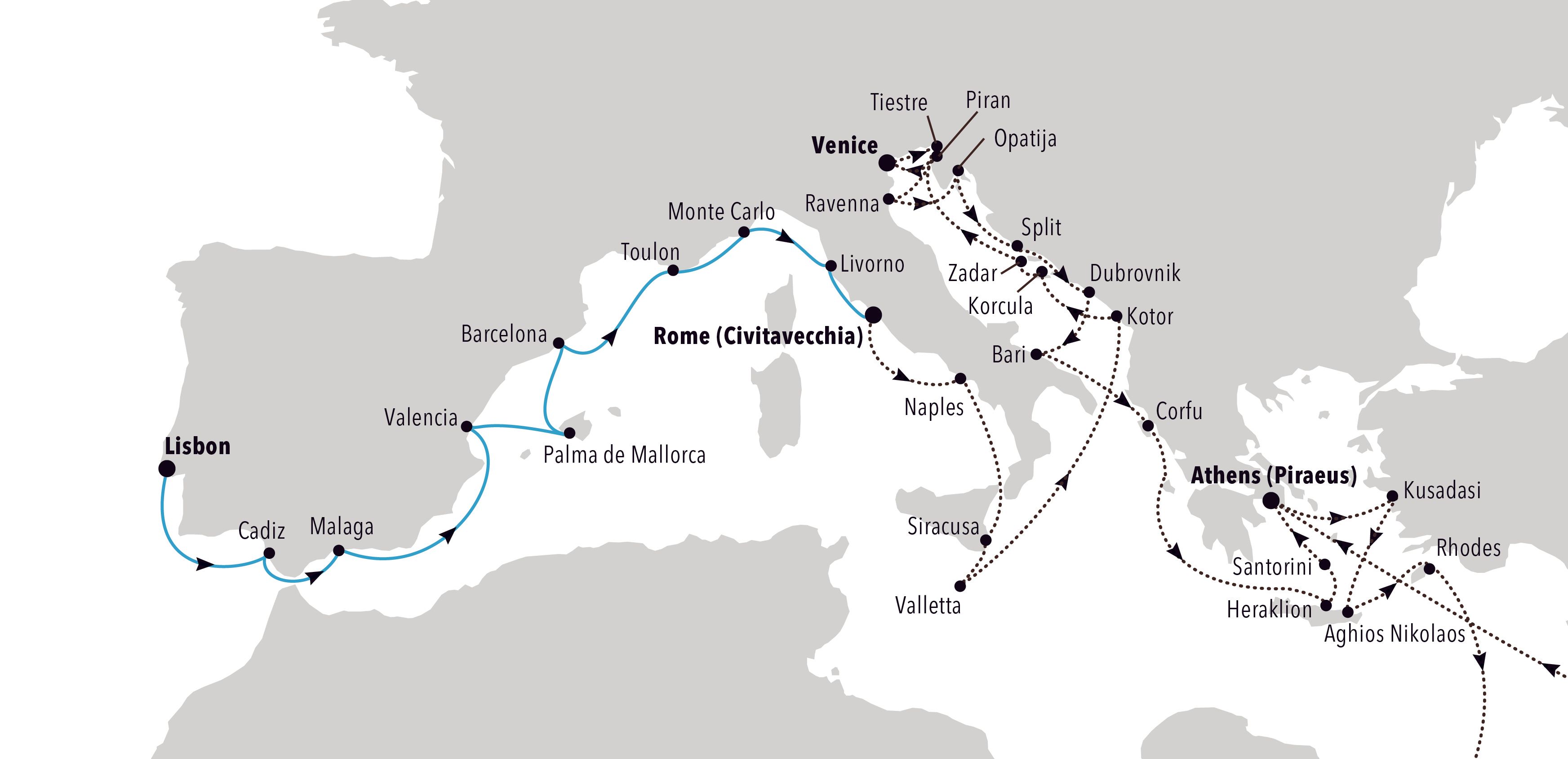Grand Voyage Mediterranean 2024 Silversea