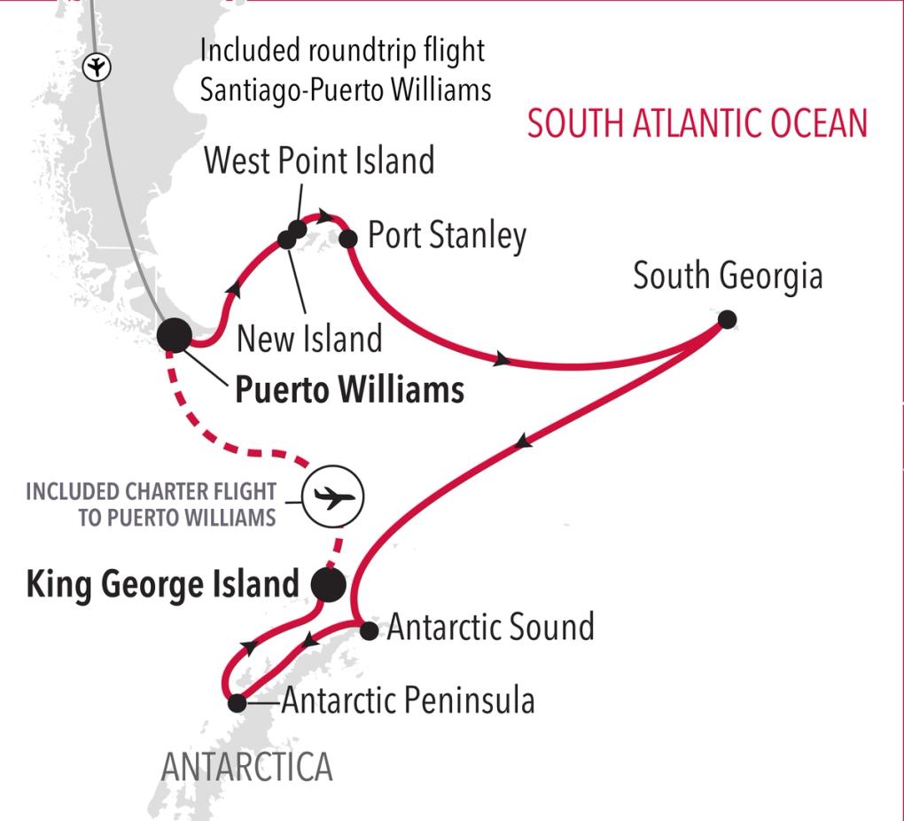 PUERTO WILLIAMS TO KING GEORGE ISLAND