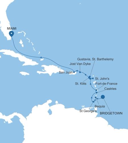 Bridgetown to Miami, FL