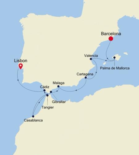 Barcelona to Lisbon