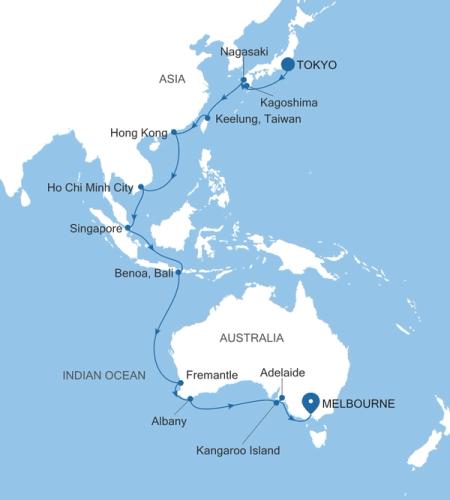 Tokyo to Melbourne