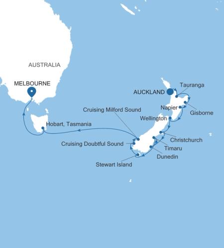 Auckland a Melbourne