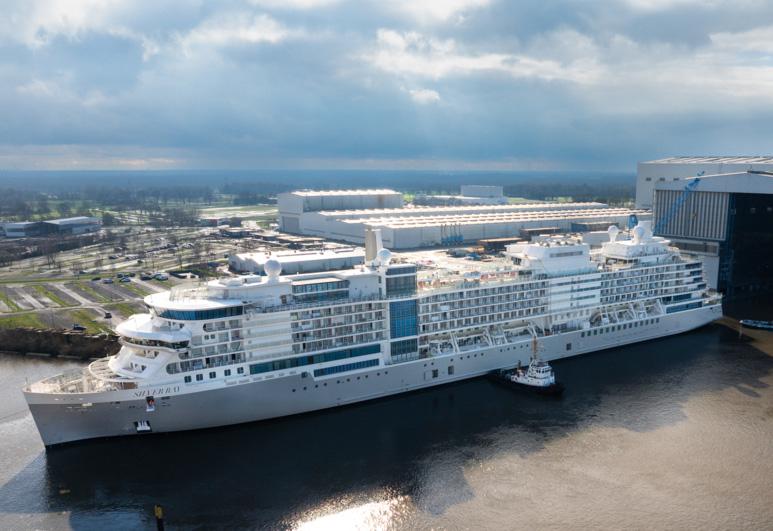Silversea's second Nova-class ship floated out at Meyer Werft (Image at LateCruiseNews.com - February 2024)