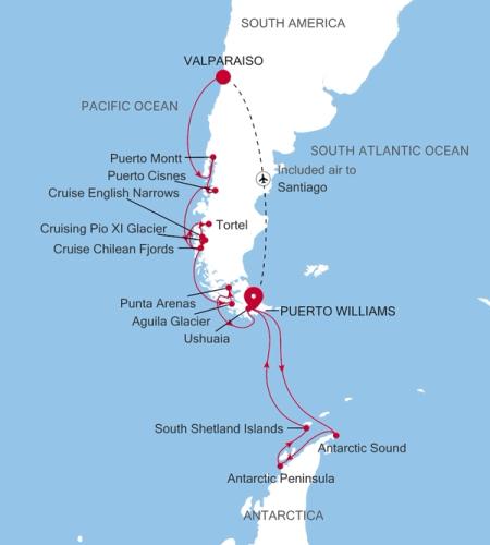 Valparaiso a Puerto Williams
