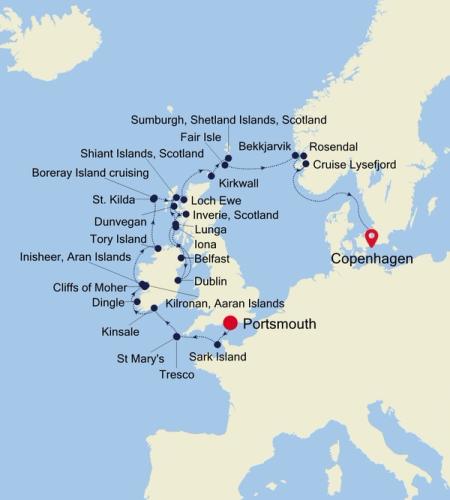 Portsmouth a Copenhagen