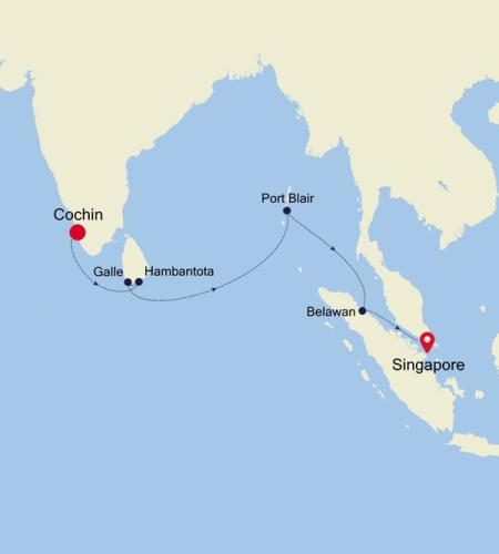 Cochin to Singapore