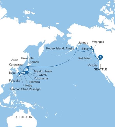 Tokyo to Seattle (Washington)