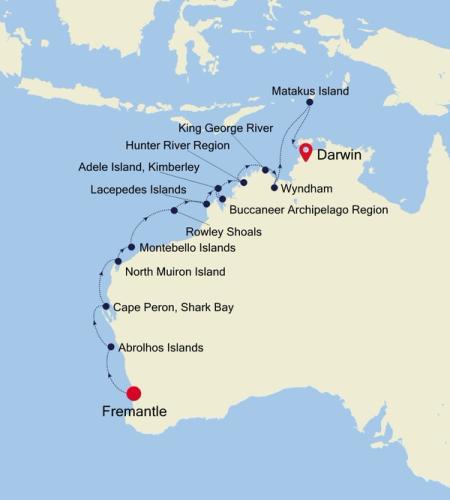 Fremantle (Perth), Western Australia to Darwin