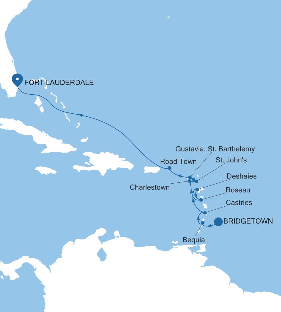 BRIDGETOWN TO FORT LAUDERDALE, FLORIDA