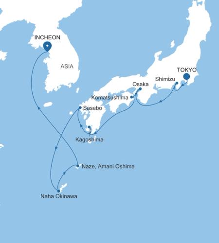 Tokyo to Incheon (Seoul)