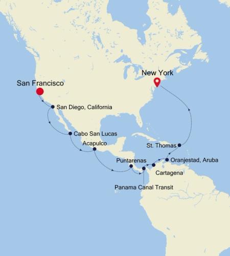 Cruise from San Francisco (California) to New York, NY - SS240526023