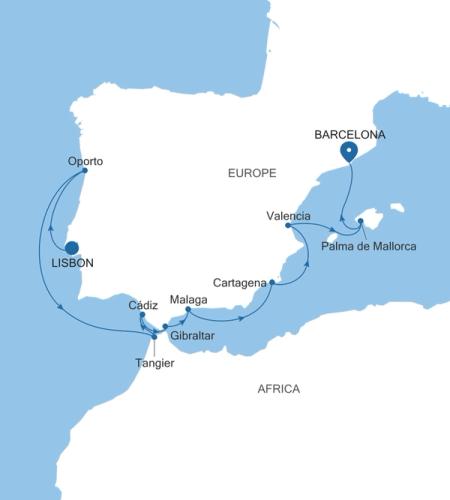 Lisbon to Barcelona