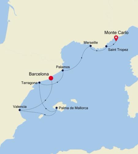 Barcelona to Monte Carlo