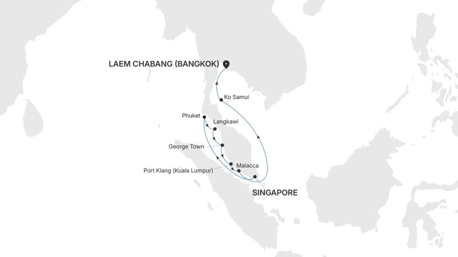 Singapore to Bangkok (Laem Chabang) 
