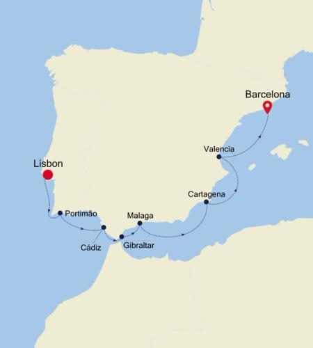 Lisbon to Barcelona