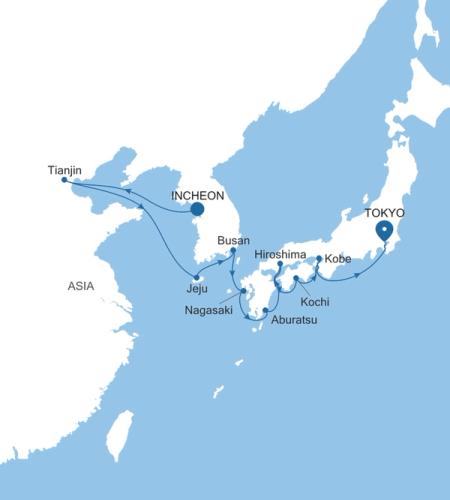 Incheon (Seoul) nach Tokyo