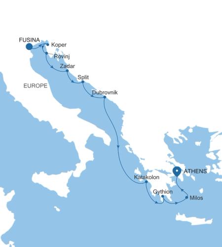 Fusina (Venice) to Athens (Piraeus)