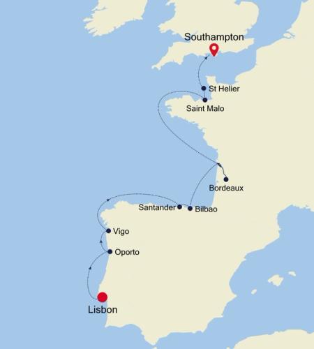 Lisbon to Southampton