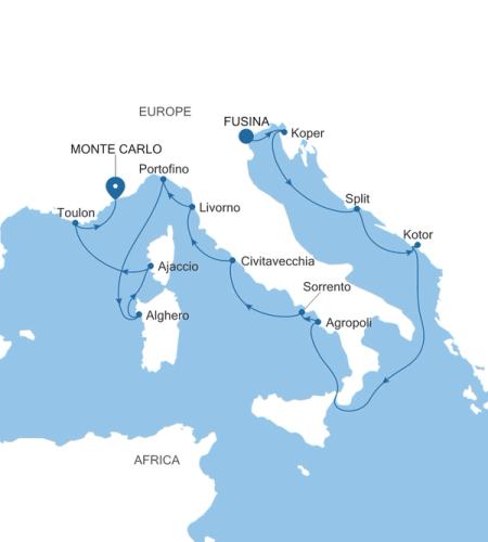 Fusina (Venice) to Monte Carlo