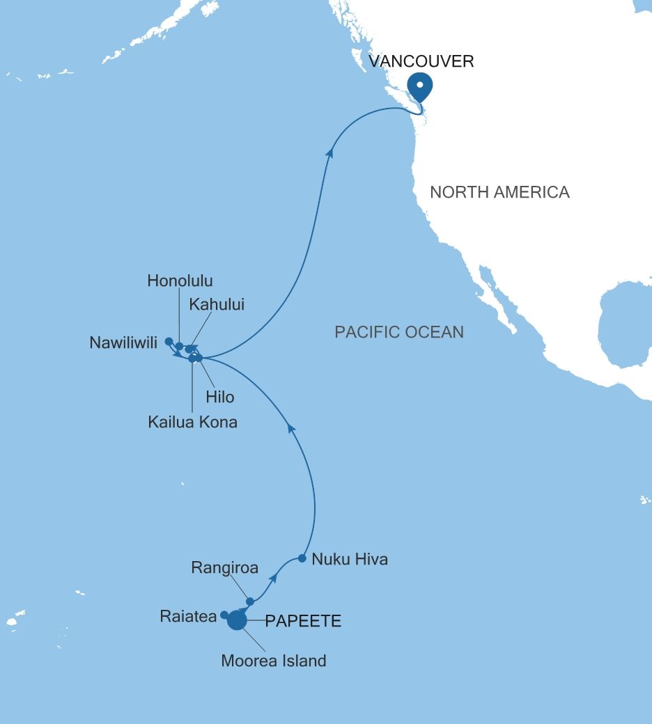 Cruise from Papeete (Tahiti) to Vancouver - WH270418C25 | Silversea