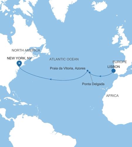 Lisbon to New York, NY