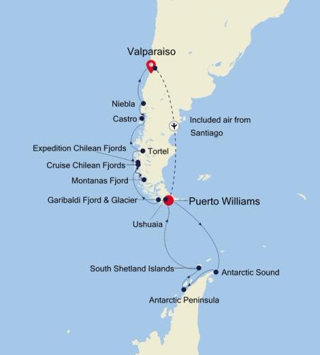 Puerto Williams nach Valparaiso