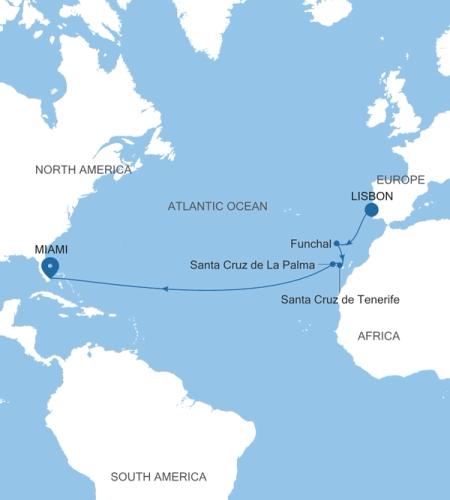 Lisbon to Miami, FL