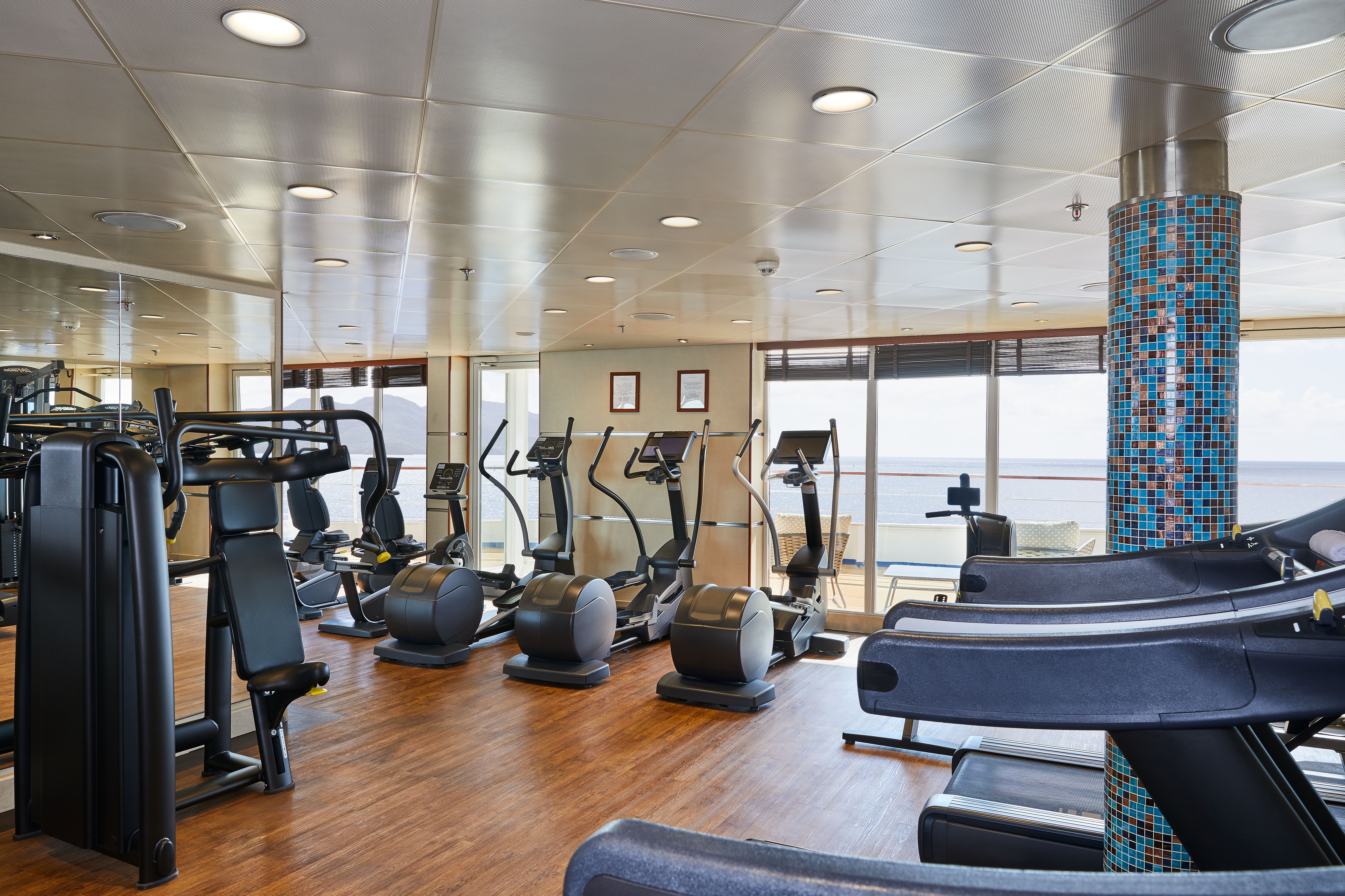Fitnessbereich an Bord der Silver Shadow