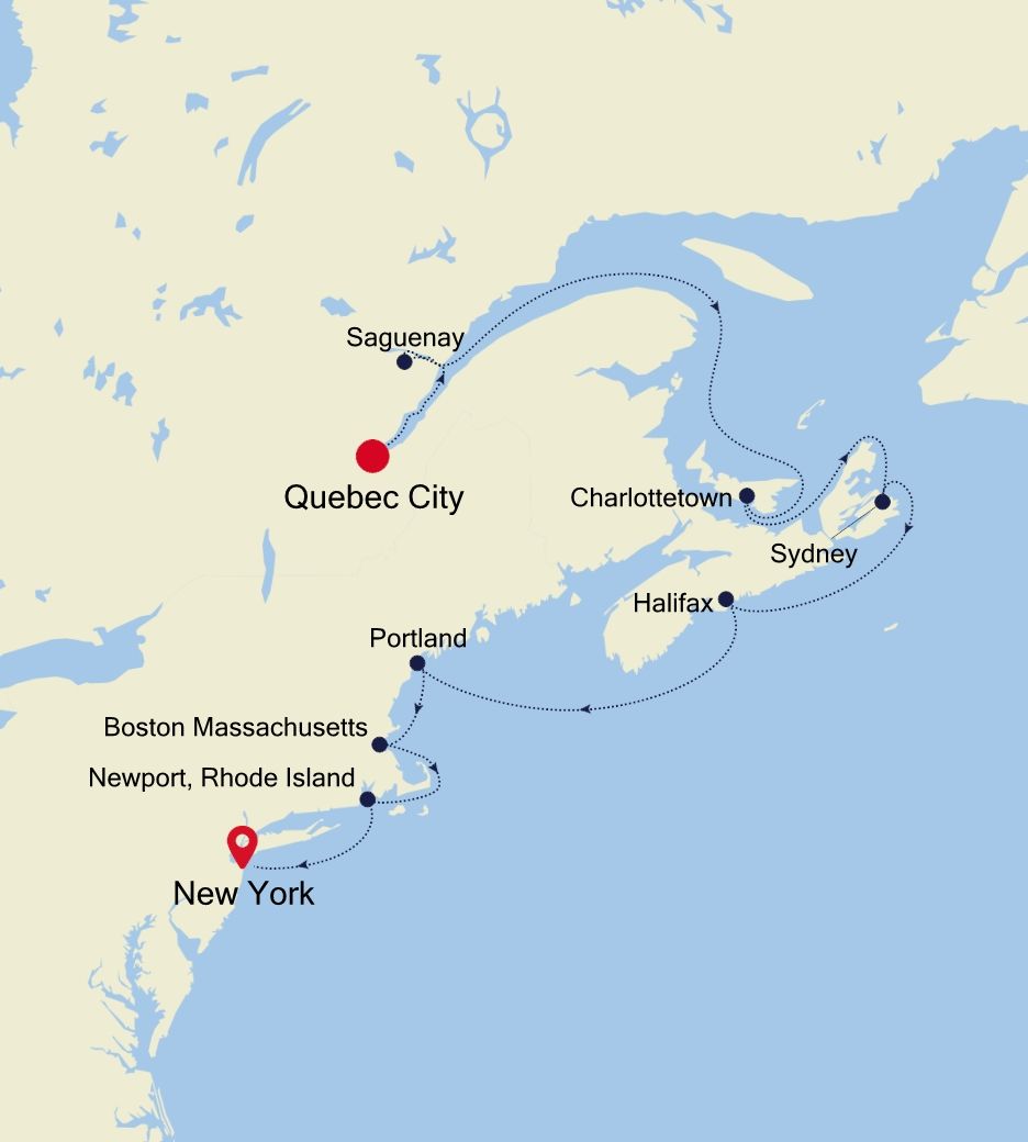 Cruise from Quebec City to New York NY SS241018010 Silversea