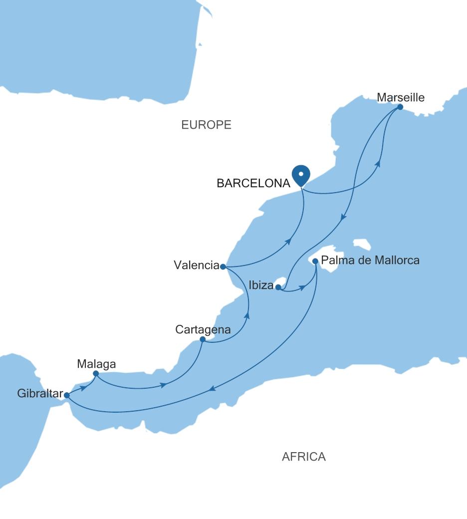 BARCELONA TO BARCELONA