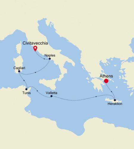 Athens (Piraeus) to Civitavecchia (Rome)