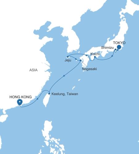 Tokyo a Hong Kong