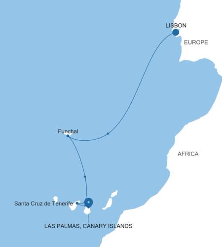 Lisbon a Las Palmas, Canary Islands