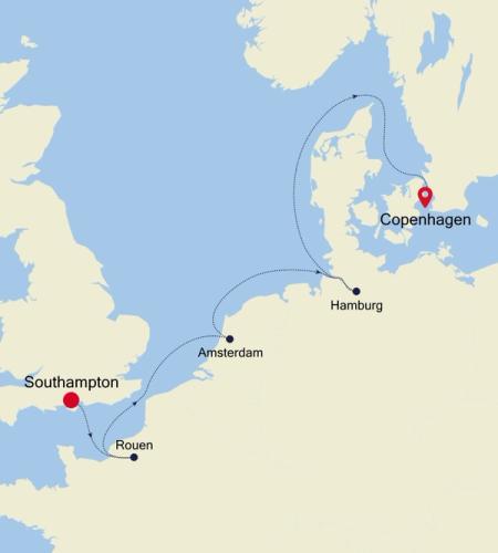 Southampton to Copenhagen