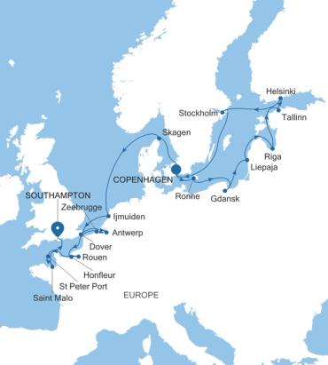 Copenhagen a Southampton