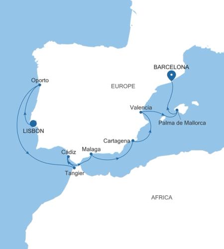 Lisbon to Barcelona