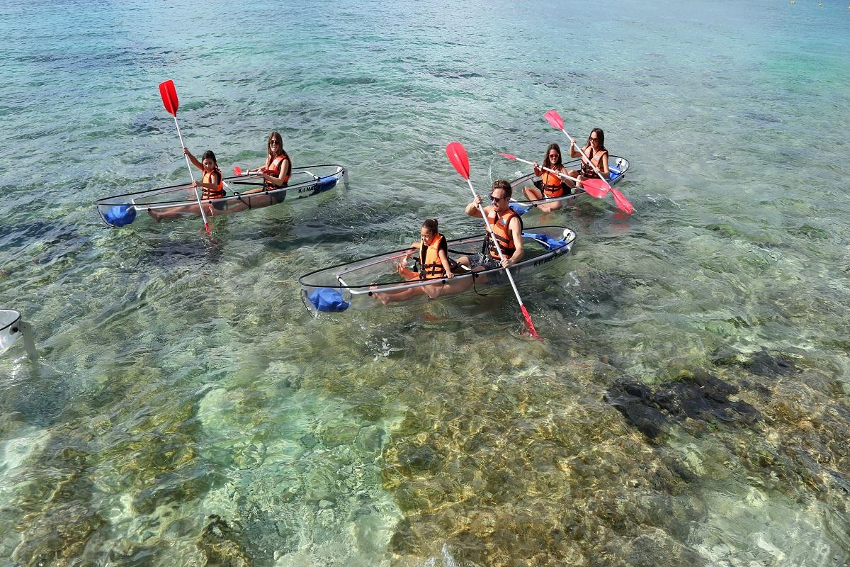 Clear Kayak and Beach Snorkel Adventure