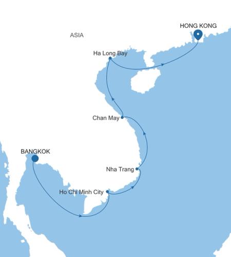Bangkok (Laem Chabang)  to Hong Kong