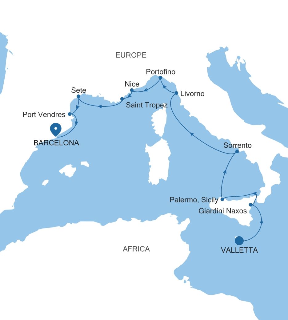 Cruise from Valletta to Barcelona - WH250817011 | Silversea
