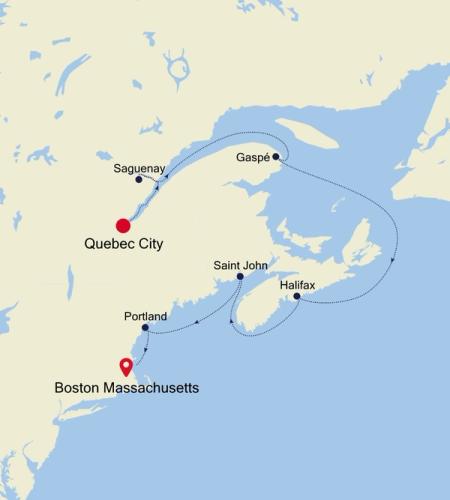 Quebec City a Boston Massachusetts