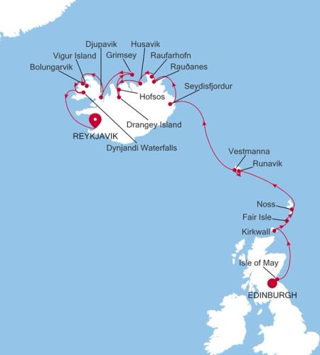 Edinburgh (Leith) to Reykjavik