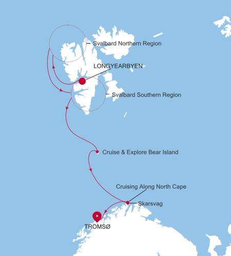 Longyearbyen a Tromsø