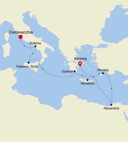 Civitavecchia (Rome) nach Athens (Piraeus)